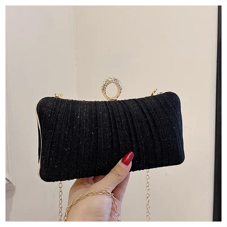 Black Sparkly Crossbody Clutch Bag for Women — feature 17