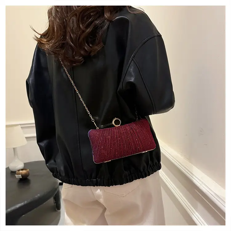 Black Sparkly Crossbody Clutch Bag for Women — feature 24