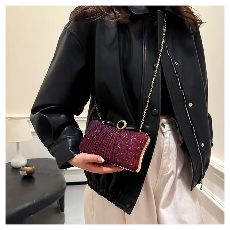 Black Sparkly Crossbody Clutch Bag for Women — feature 25