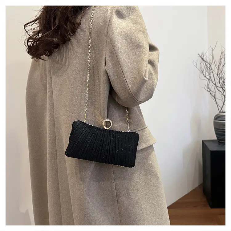 Black Sparkly Crossbody Clutch Bag for Women — feature 29