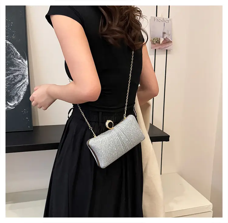 Black Sparkly Crossbody Clutch Bag for Women — feature 33