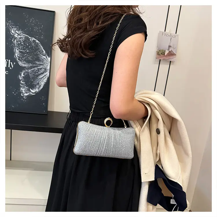 Black Sparkly Crossbody Clutch Bag for Women — feature 34