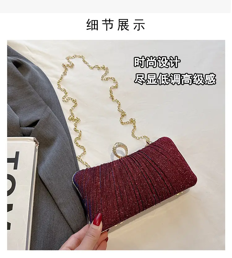 Black Sparkly Crossbody Clutch Bag for Women — feature 4