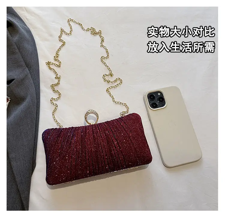 Black Sparkly Crossbody Clutch Bag for Women — feature 6