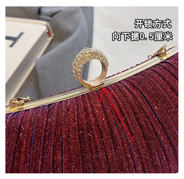 Black Sparkly Crossbody Clutch Bag for Women — feature 7