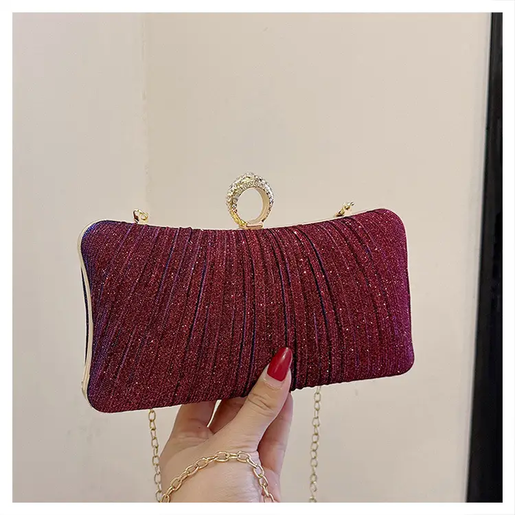 Black Sparkly Crossbody Clutch Bag for Women - Image 3