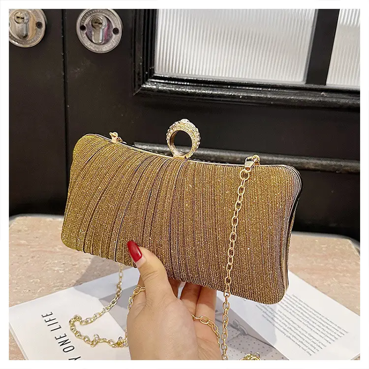 Black Sparkly Crossbody Clutch Bag for Women - Image 4