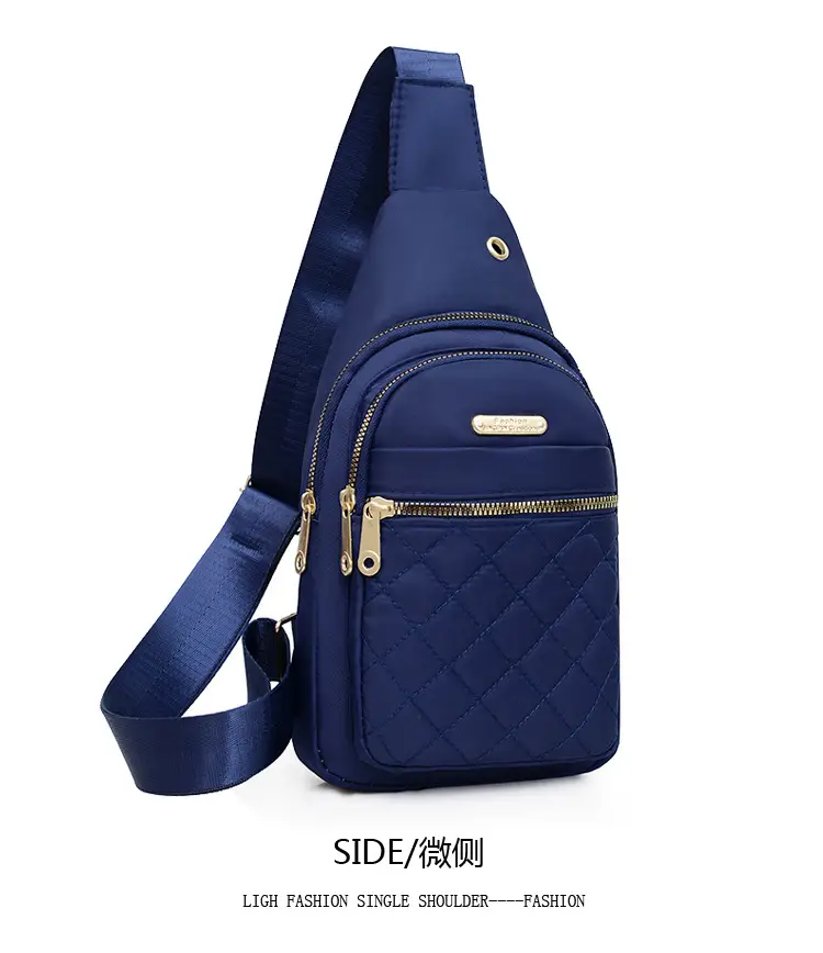 Red Quilted Shoulder Crossbody Bag with Data Holes — feature 11