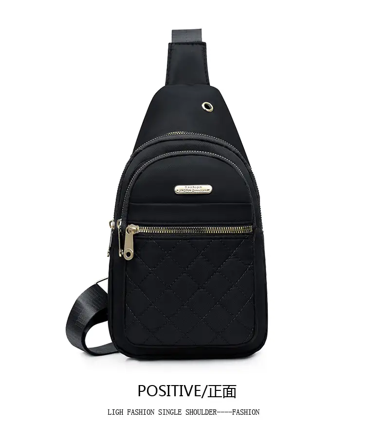 Red Quilted Shoulder Crossbody Bag with Data Holes — feature 15