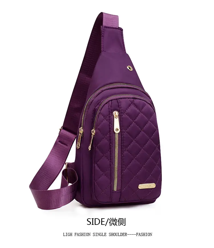 Red Quilted Shoulder Crossbody Bag with Data Holes — feature 33