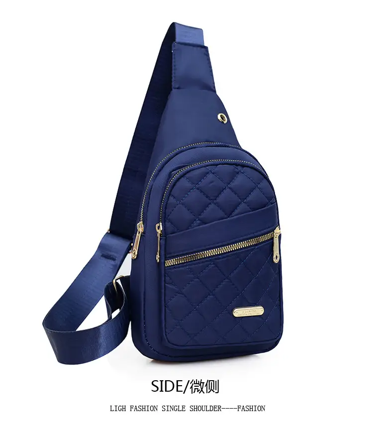Red Quilted Shoulder Crossbody Bag with Data Holes — feature 38
