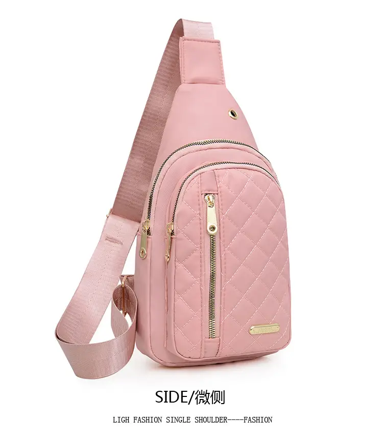 Red Quilted Shoulder Crossbody Bag with Data Holes — feature 40