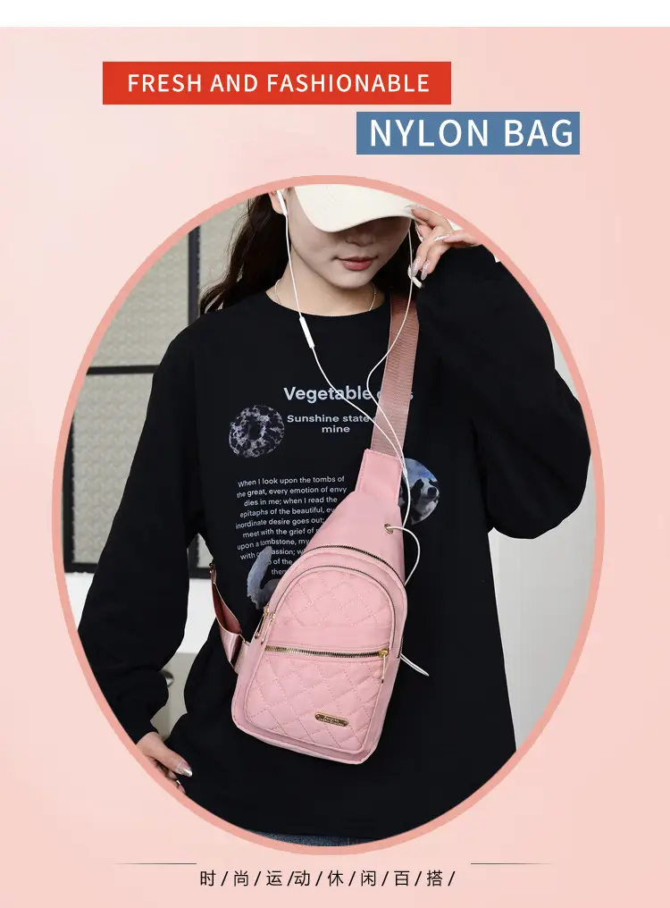 Red Quilted Shoulder Crossbody Bag with Data Holes — feature 47