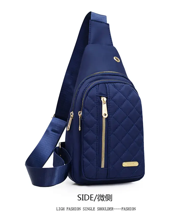 Red Quilted Shoulder Crossbody Bag with Data Holes — feature 49