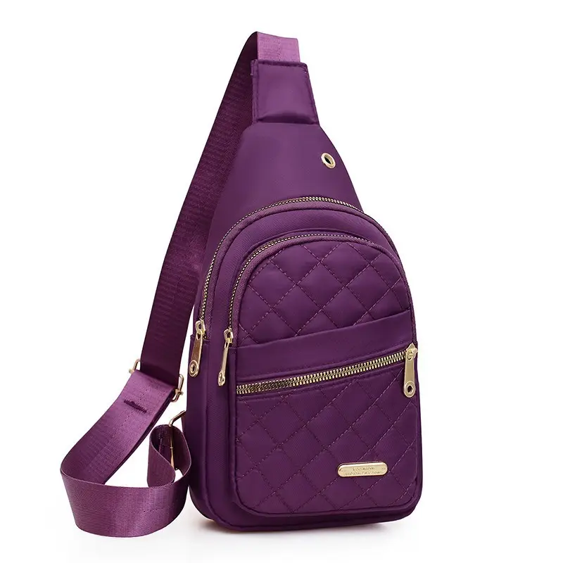 Red Quilted Shoulder Crossbody Bag with Data Holes - Image 17