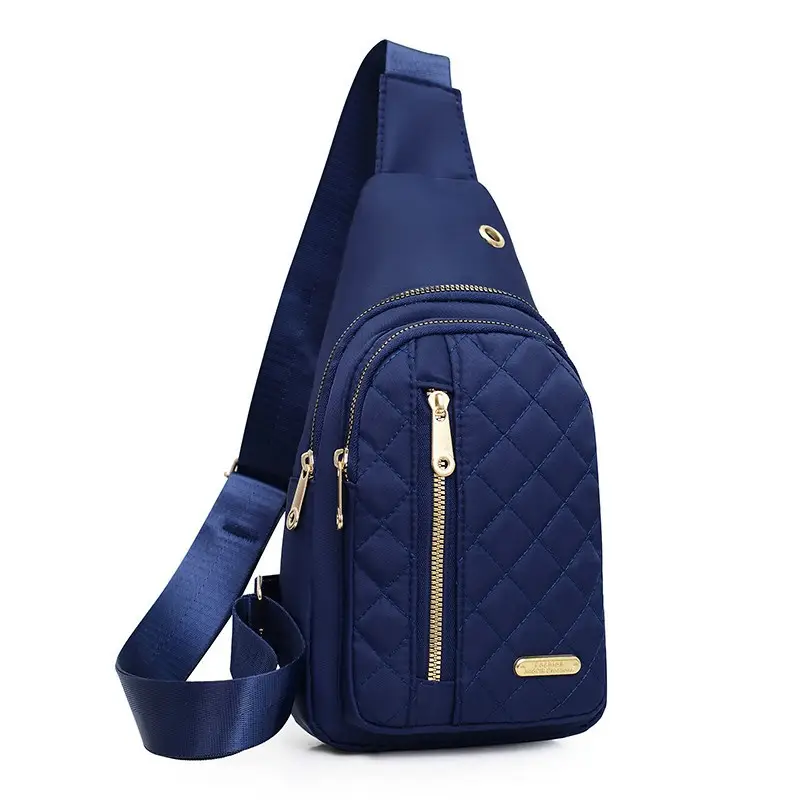Red Quilted Shoulder Crossbody Bag with Data Holes - Image 3