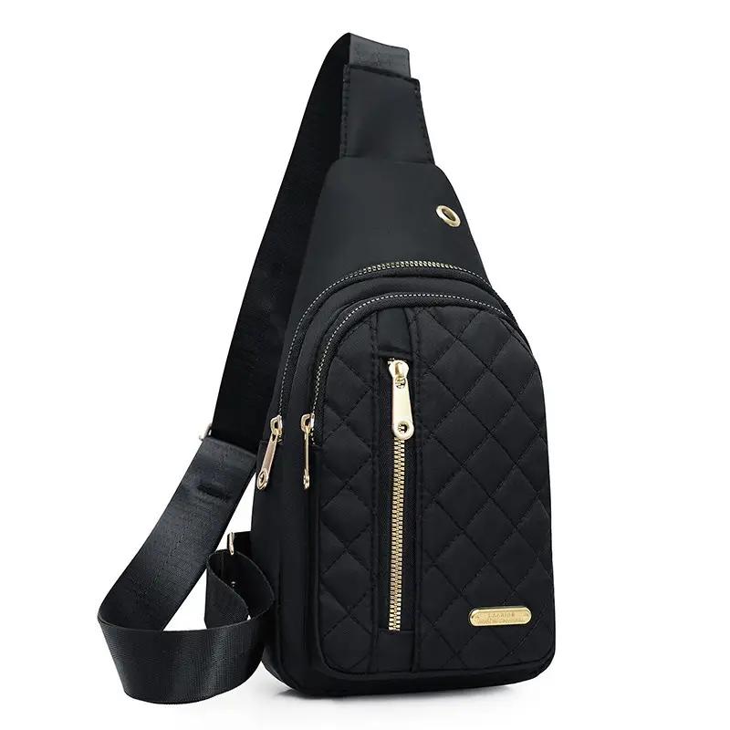 Red Quilted Shoulder Crossbody Bag with Data Holes - Image 4