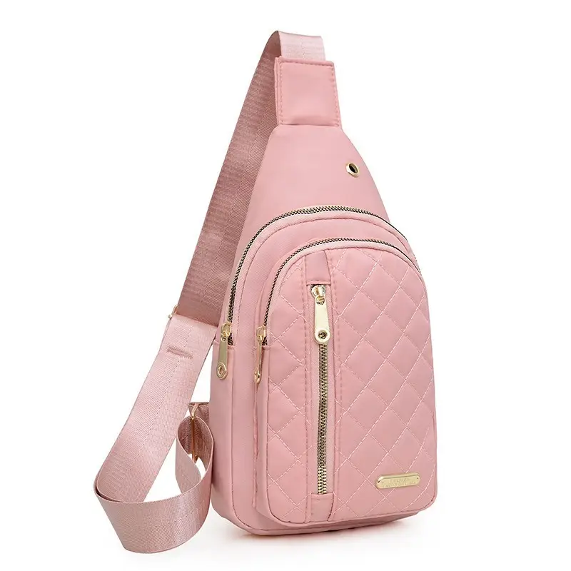 Red Quilted Shoulder Crossbody Bag with Data Holes - Image 5