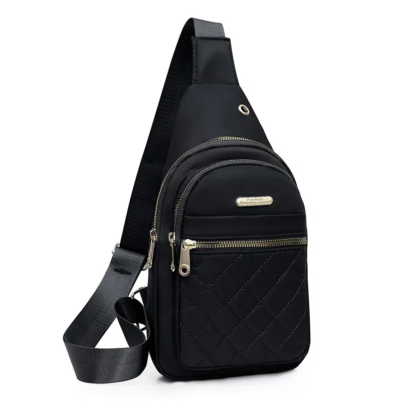 Red Quilted Shoulder Crossbody Bag with Data Holes - Image 9