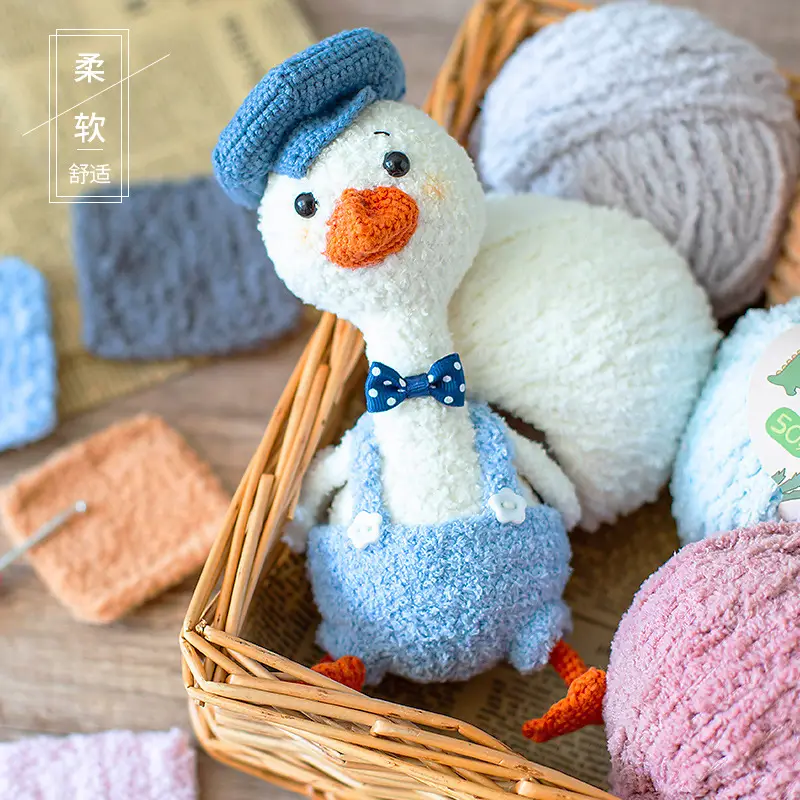 Garter Snowball Cute Wool Group Love Line diy Hand-woven 3 Linters Crochet Doll 50g