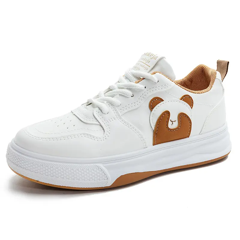 White Sneakers for Women Wholesale Leather Waterproof Casual Women's Shoes Outdoor Cartoon Panda Soft Sole Fashion Flat Sneakers for Women - Image 7