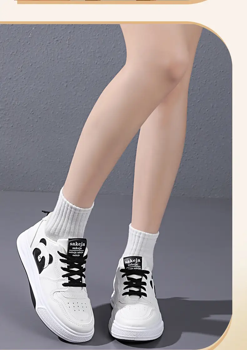White Sneakers for Women Wholesale Leather Waterproof Casual Women's Shoes Outdoor Cartoon Panda Soft Sole Fashion Flat Sneakers for Women — feature 30