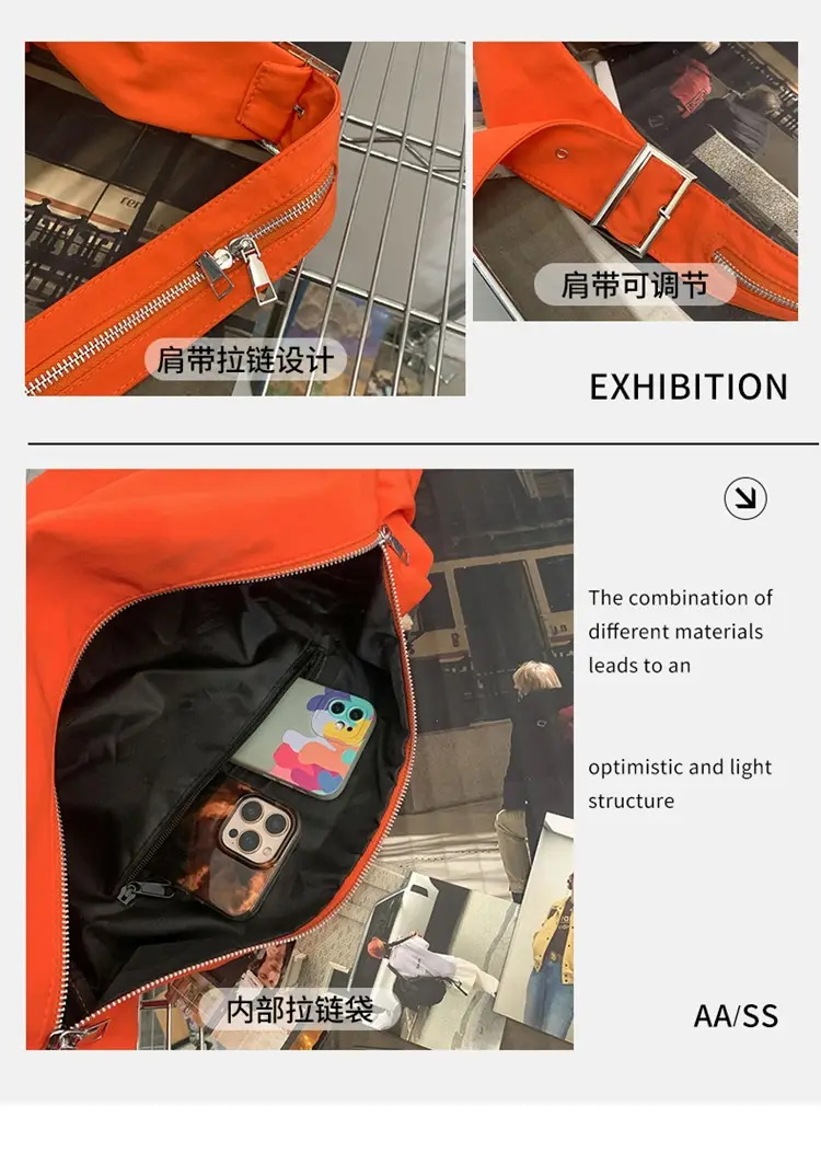 Huaer & Young Jiang Shuying Black Messenger Bag Large Capacity — feature 36