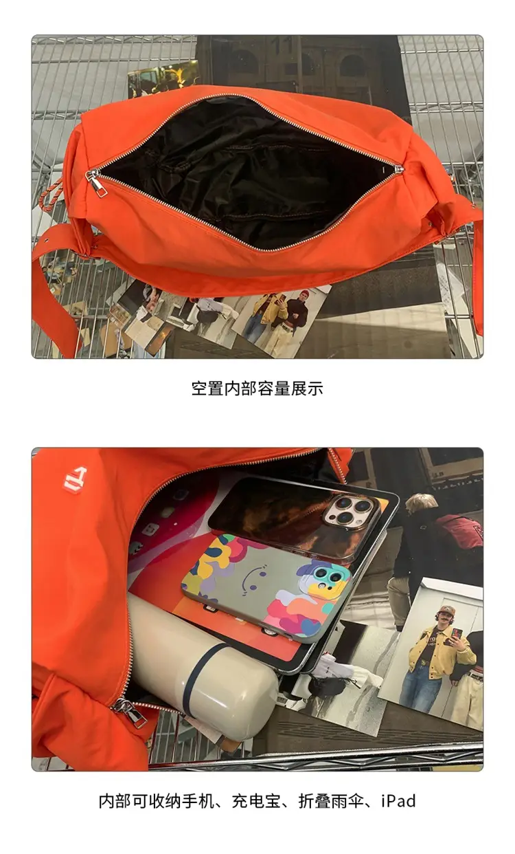 Huaer & Young Jiang Shuying Black Messenger Bag Large Capacity — feature 37
