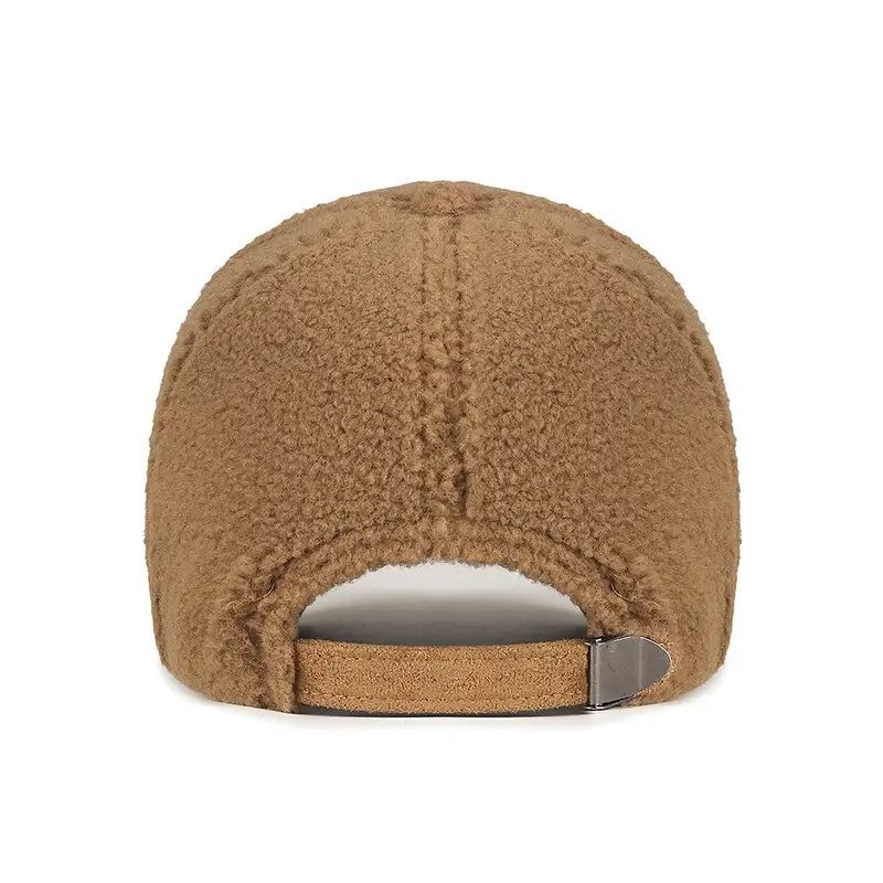 Winter Women's Embroidered Lamb Wool Cap Maroon - Image 10