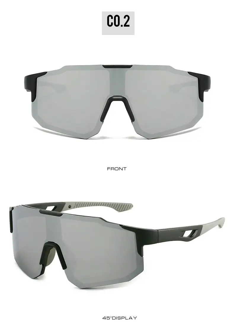 Men Anti-UV Cycling Sunglasses Retro Large Frame Windproof — feature 11