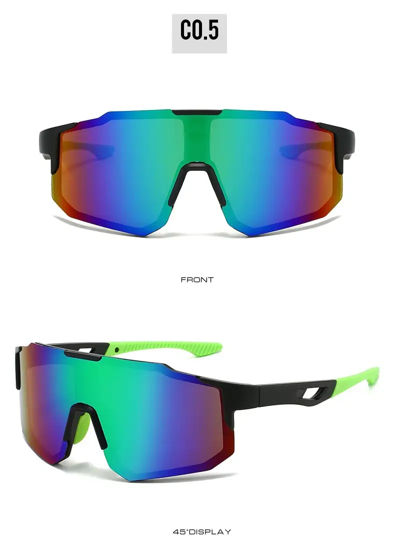 Men Anti-UV Cycling Sunglasses Retro Large Frame Windproof — feature 14