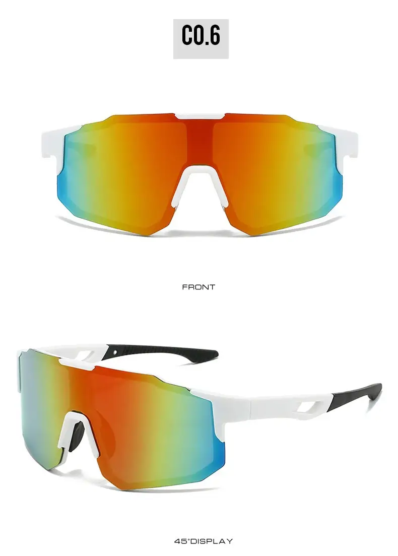Men Anti-UV Cycling Sunglasses Retro Large Frame Windproof — feature 15