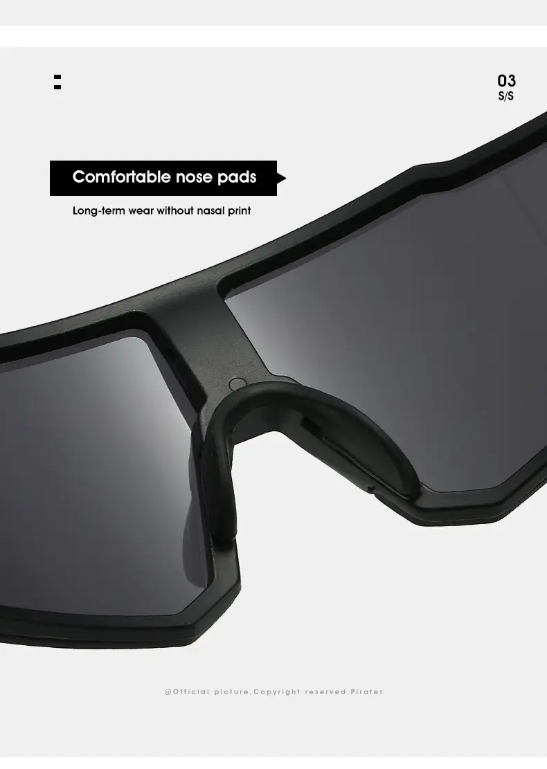 Men Anti-UV Cycling Sunglasses Retro Large Frame Windproof — feature 19