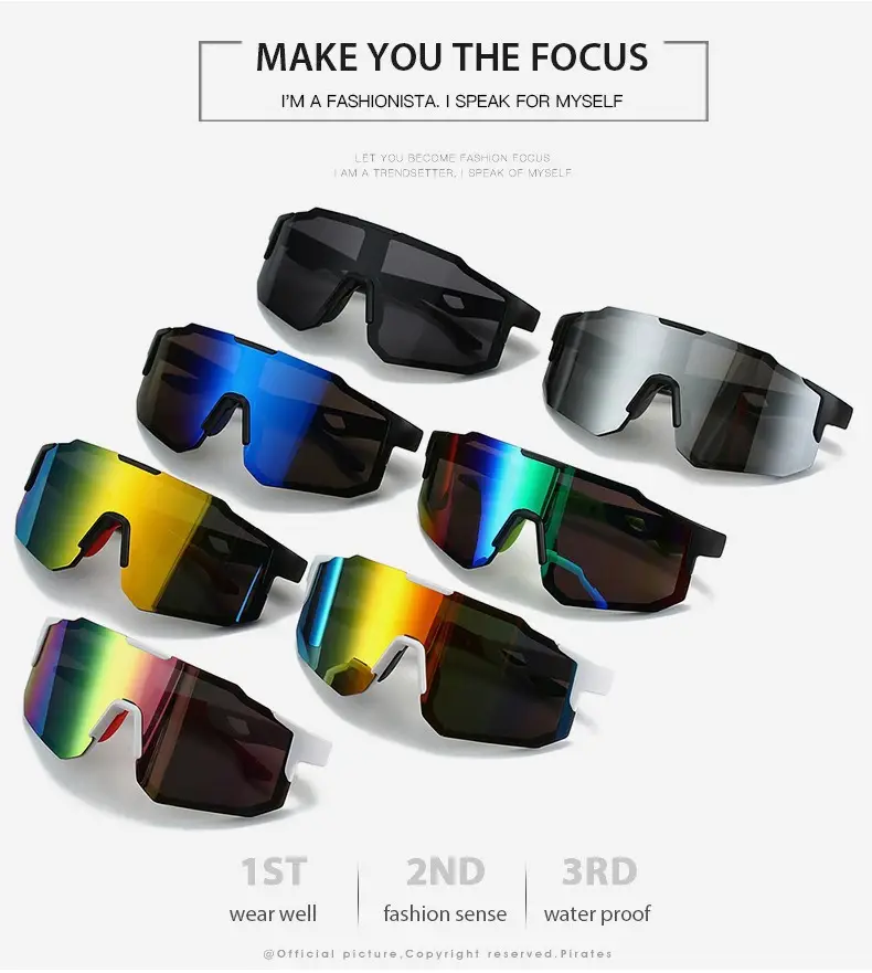 Men Anti-UV Cycling Sunglasses Retro Large Frame Windproof — feature 7