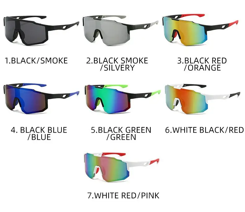 Men Anti-UV Cycling Sunglasses Retro Large Frame Windproof — feature 9