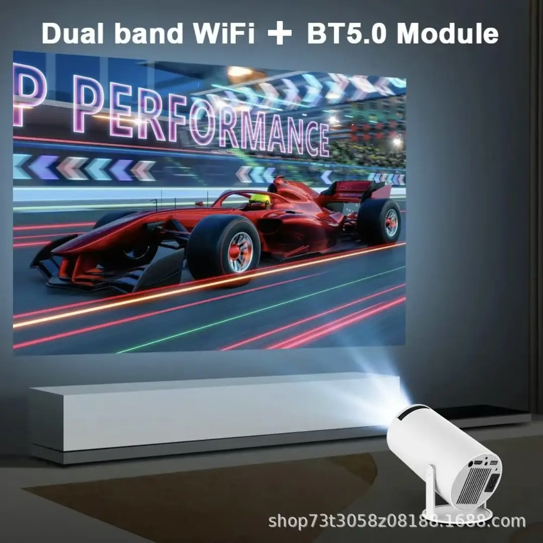 Cross-Border Overseas Version Projector Hy300Miniprojector Wall Projection Portable Barrel Projector Wifi — feature 3