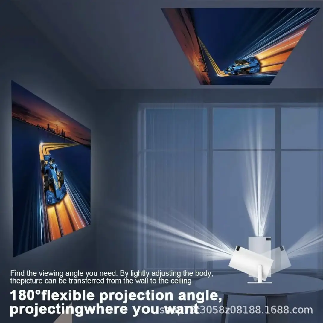 Cross-Border Overseas Version Projector Hy300Miniprojector Wall Projection Portable Barrel Projector Wifi — feature 4