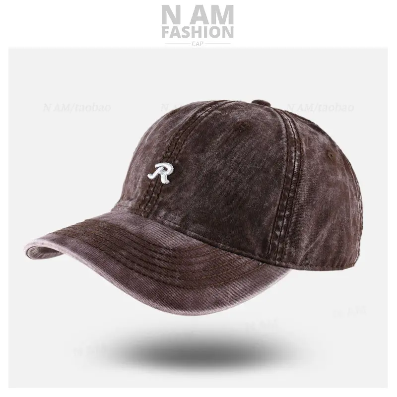 Maroon Vintage R Logo Baseball Cap for Men Women - Image 9