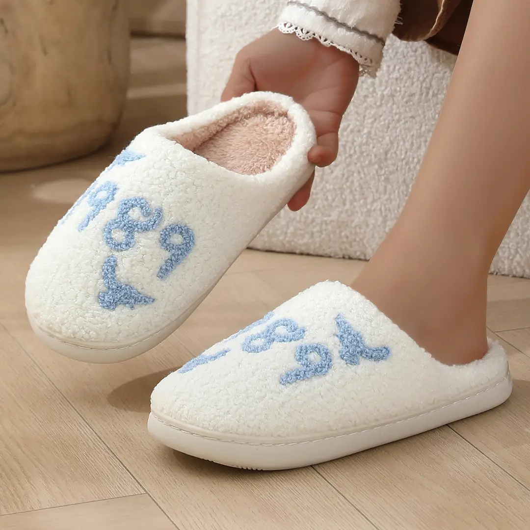 Cross-border New Comfortable Home Warm Winter Seagull Cotton Slippers Couple Men's and Women's Thick Sole Soft Sole Shoes Thick Non-slip