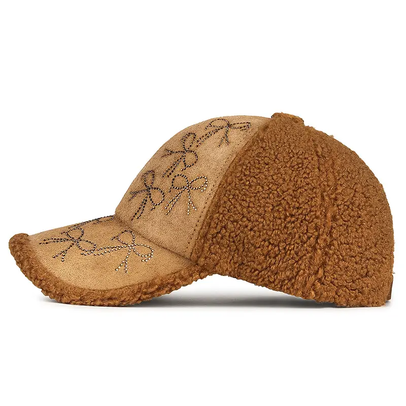 Winter Korean Style Plush Bow Cap for Girls - Image 10