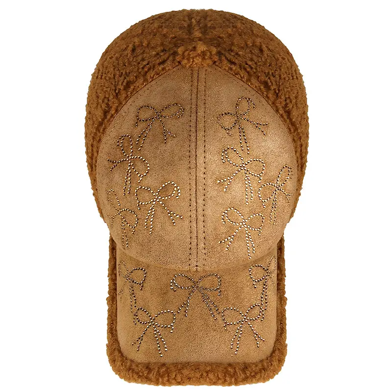 Winter Korean Style Plush Bow Cap for Girls - Image 12