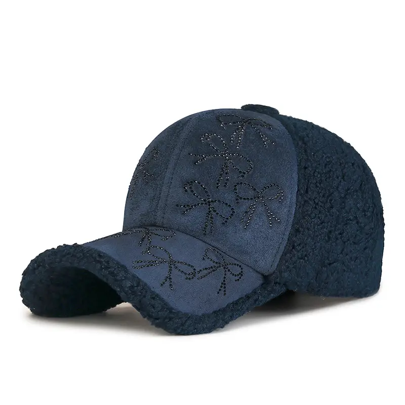 Winter Korean Style Plush Bow Cap for Girls - Image 4