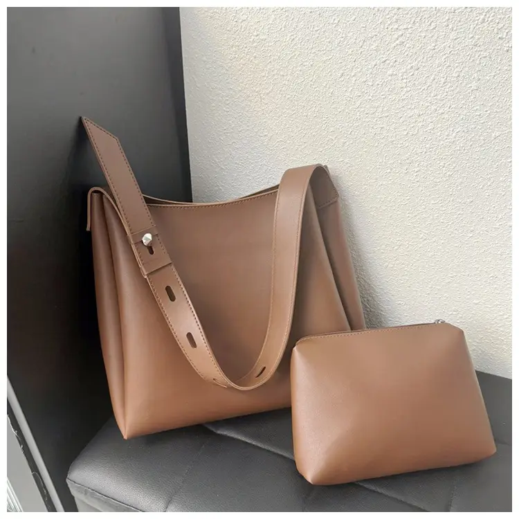 Black Leather Crossbody & Zipper Bag Set for Women — feature 14