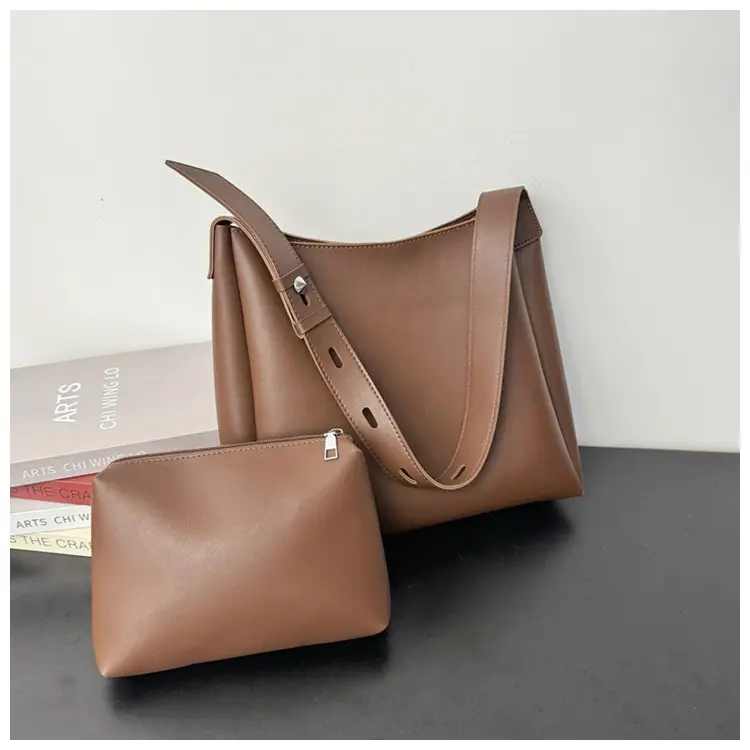 Black Leather Crossbody & Zipper Bag Set for Women — feature 19