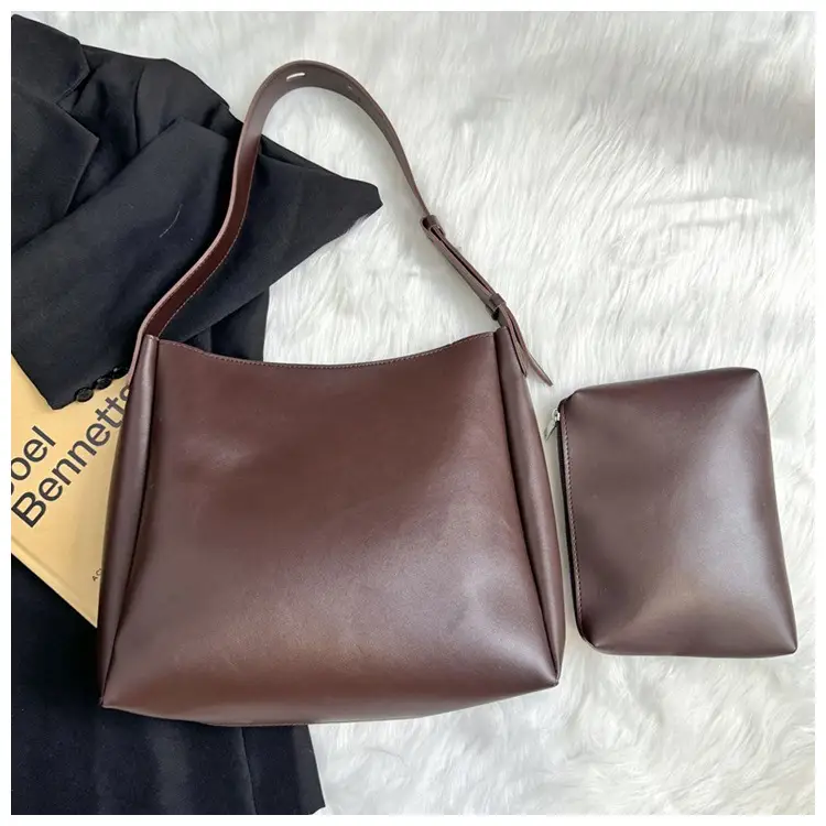 Black Leather Crossbody & Zipper Bag Set for Women — feature 22