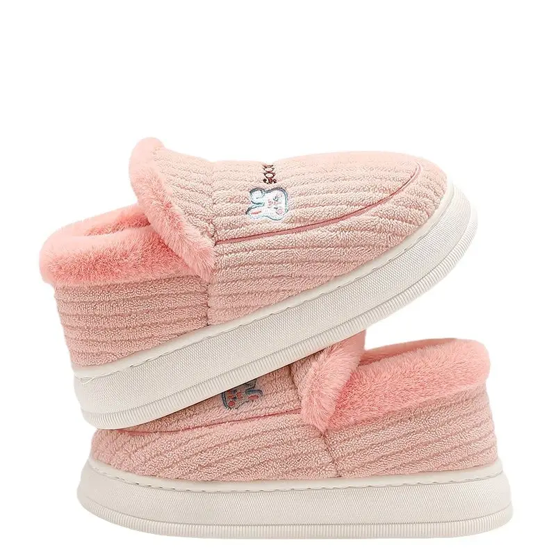 Winter Cotton Slippers for Women, Indoor and Home Thick-Soled Fur Plus Velvet Thickened Warm Cotton Shoes for Outer Wear Wholesale - Image 9