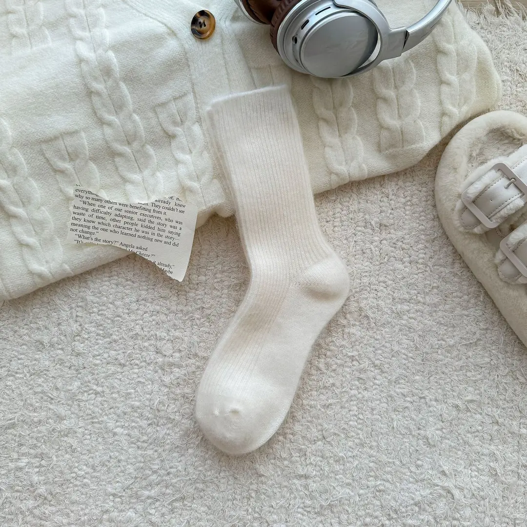 Wool socks children's autumn and winter Maillard socks padded warm cashmere stockings winter Birkenneth shoes piled socks — feature 21