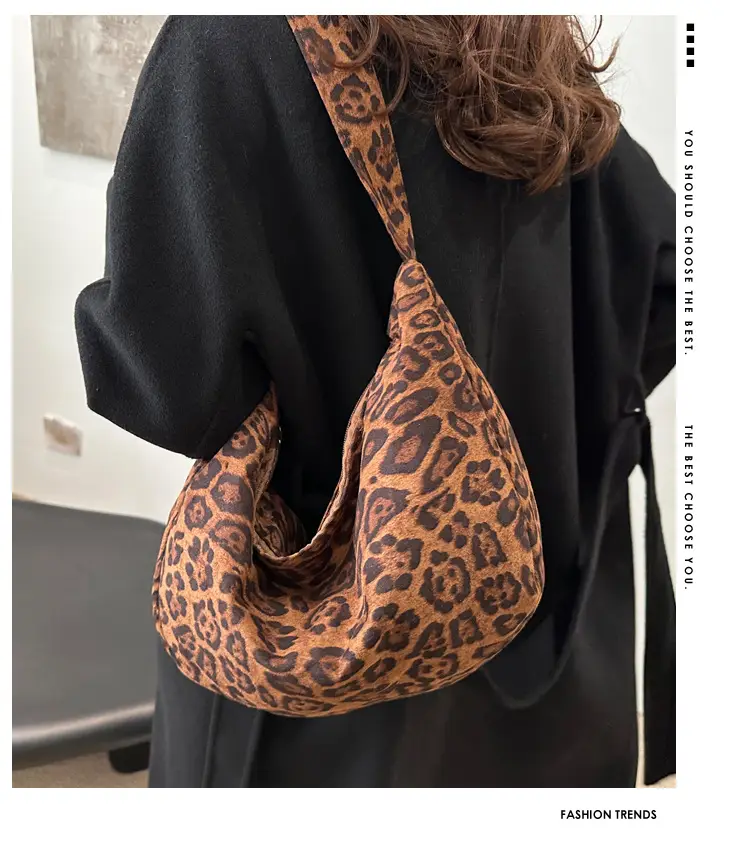 Leopard Print Shoulder Crossbody Tote Bag for Women — feature 1