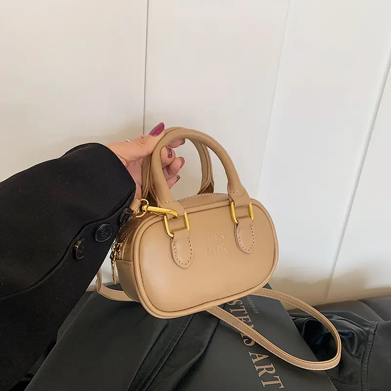 Pink Korean Style Mini Shoulder Bag with Bear Pendant - Image 11
