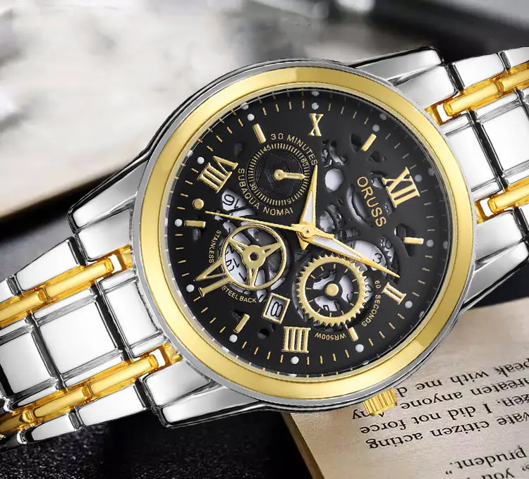 Oruss Black Mechanical Watch for Men Waterproof Automatic Quartz — feature 10